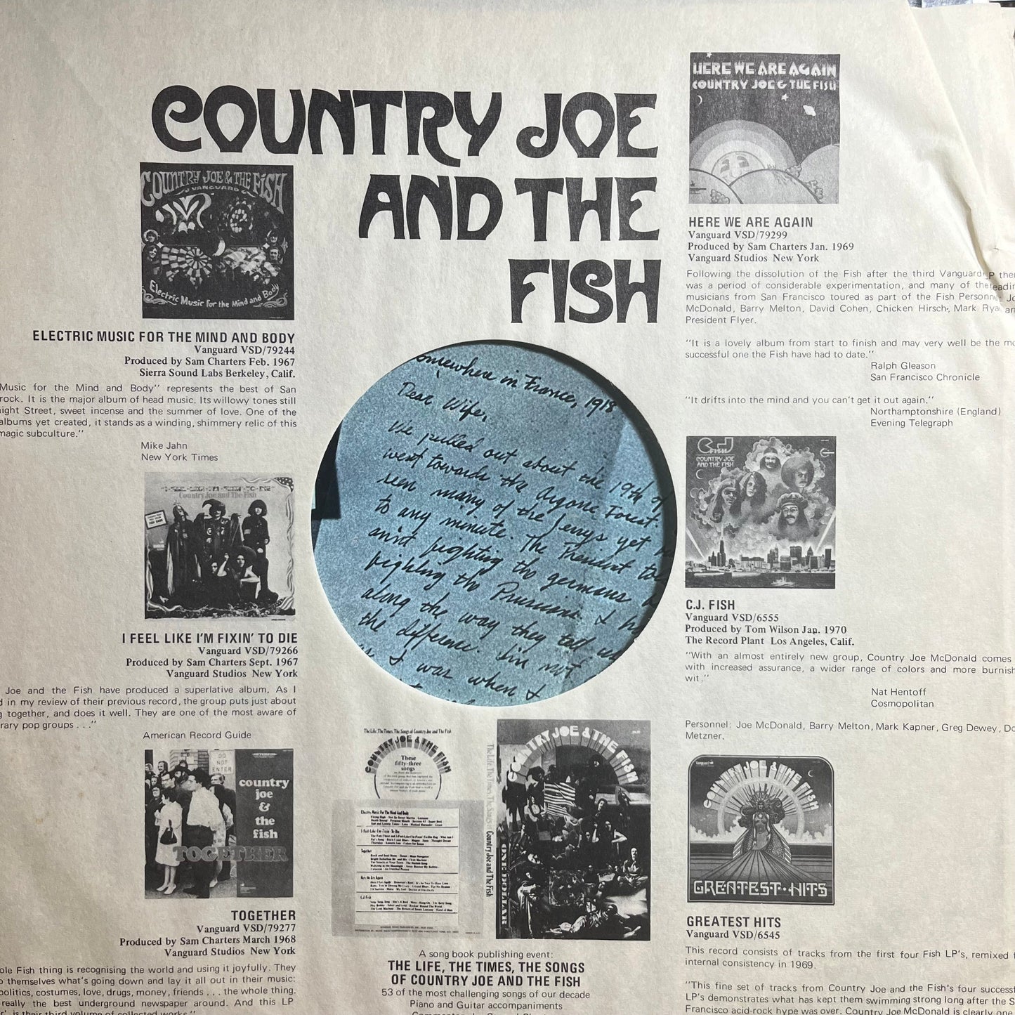 Country Joe McDonald - War War War (VINYL) | Near Mint- (NM-) Excellent+ (EX+)-