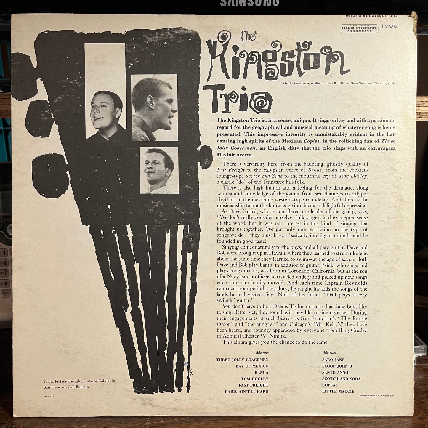 Kingston Trio - The Kingston Trio (VINYL) | Near Mint- (NM-) Near Mint- (NM-)-