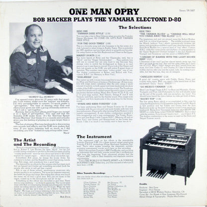 Bob Hacker - "One Man Opry" Bob Hacker Plays The Yamaha Electone D-80 (VINYL) | Near Mint (NM) Excellent (EX)-