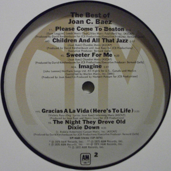 Joan Baez - The Best Of Joan C. Baez (VINYL) | Near Mint (NM) Excellent (EX)-