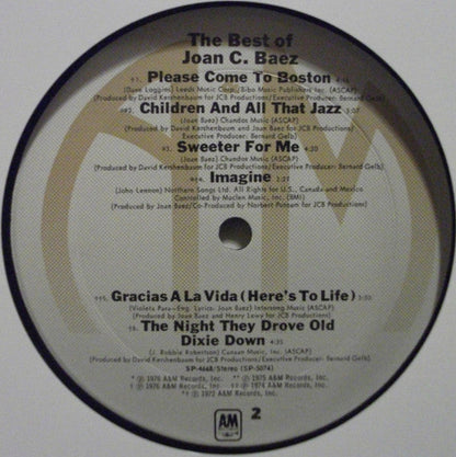 Joan Baez - The Best Of Joan C. Baez (VINYL) | Near Mint (NM) Excellent (EX)-