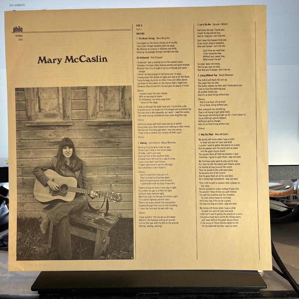 Mary McCaslin - Way Out West (VINYL) | Near Mint (NM or M-) Near Mint (NM)-