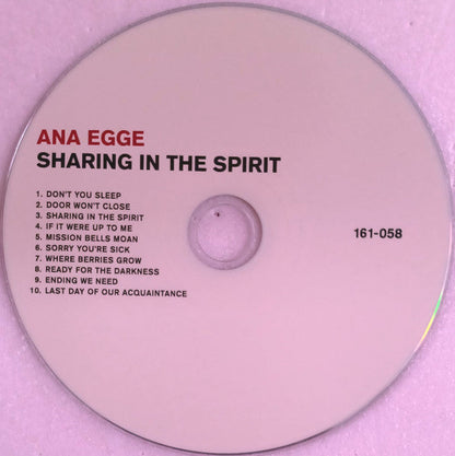 Ana Egge - Sharing In The Spirit (CD) | Near Mint (NM) Near Mint (NM)-