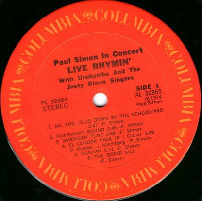 Paul Simon - Paul Simon In Concert Live Rhymin' (VINYL) | Near Mint (NM) Near Mint (NM)-