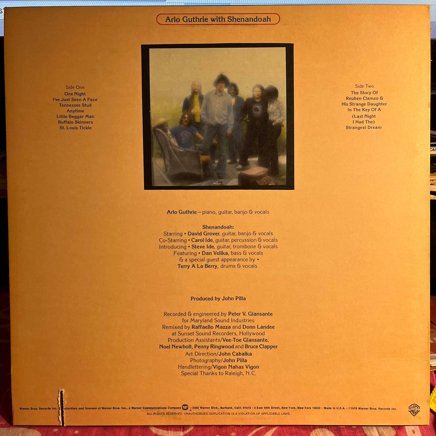 Arlo Guthrie - One Night | Near Mint (NM) Excellent (EX)-