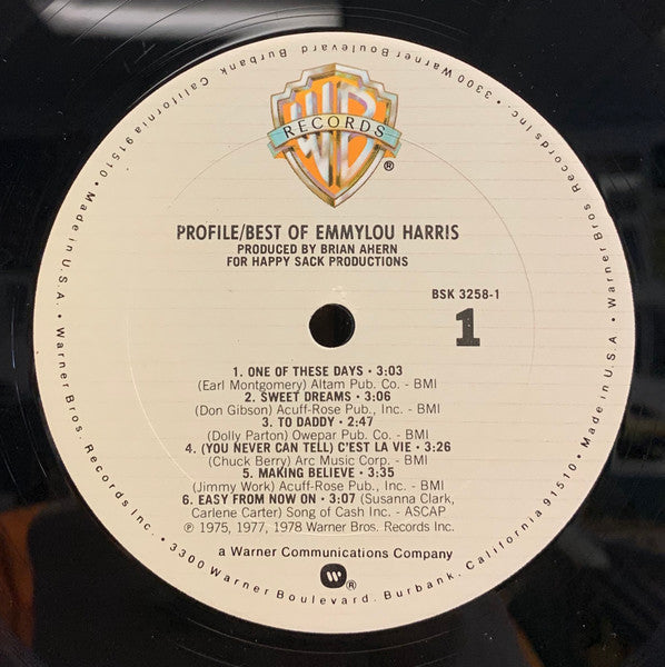 Emmylou Harris - Profile / Best Of Emmylou Harris (VINYL) | Near Mint (NM) Near Mint (NM)-