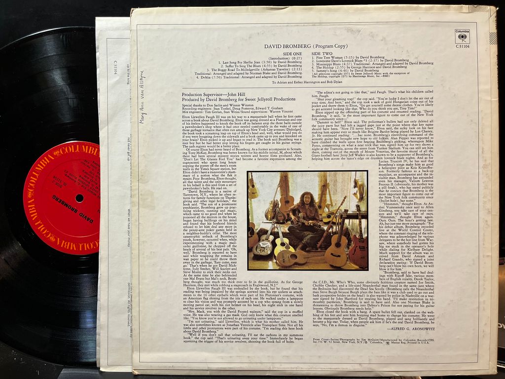 David Bromberg - David Bromberg (VINYL) | Near Mint (NM or M-) Excellent (EX)-