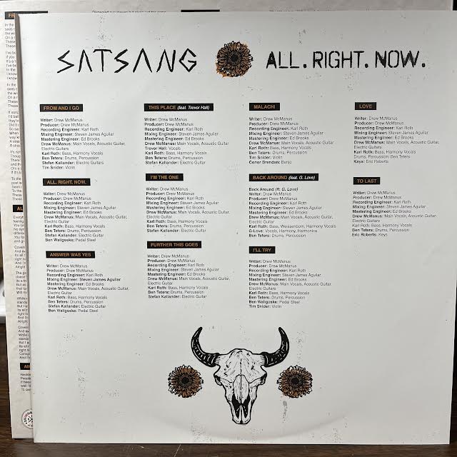 Satsang (2) - All. Right. Now. (ORANGE W/ BLACK SMOKE VINYL) | Near Mint (NM or M-)-