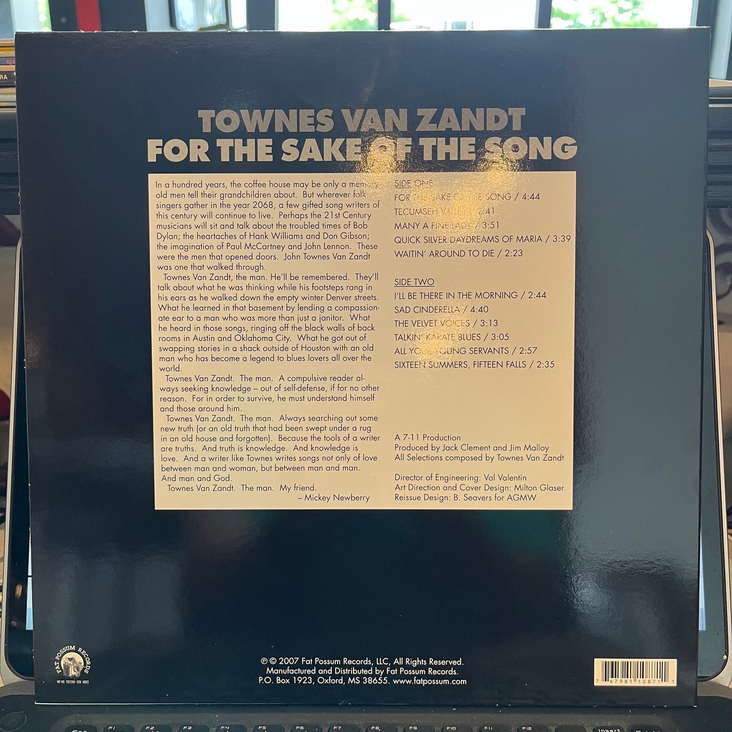 Townes Van Zandt - For The Sake Of The Song | Mint (M) Mint (M)-