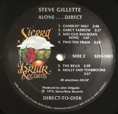 Steve Gillette - Alone... Direct *DIRECT-TO-DISK* | Near Mint (NM) Near Mint (NM)-