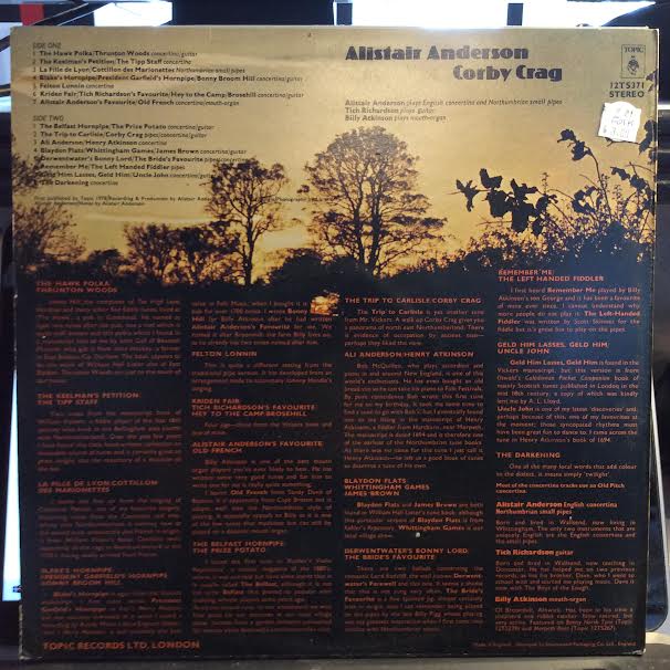 Alistair Anderson - Corby Crag (VINYL) | Near Mint (NM or M-)-