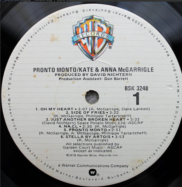Kate & Anna McGarrigle - Pronto Monto *WINCHESTER* | Near Mint (NM) Near Mint (NM)-