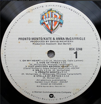 Kate & Anna McGarrigle - Pronto Monto *WINCHESTER* | Near Mint (NM) Near Mint (NM)-