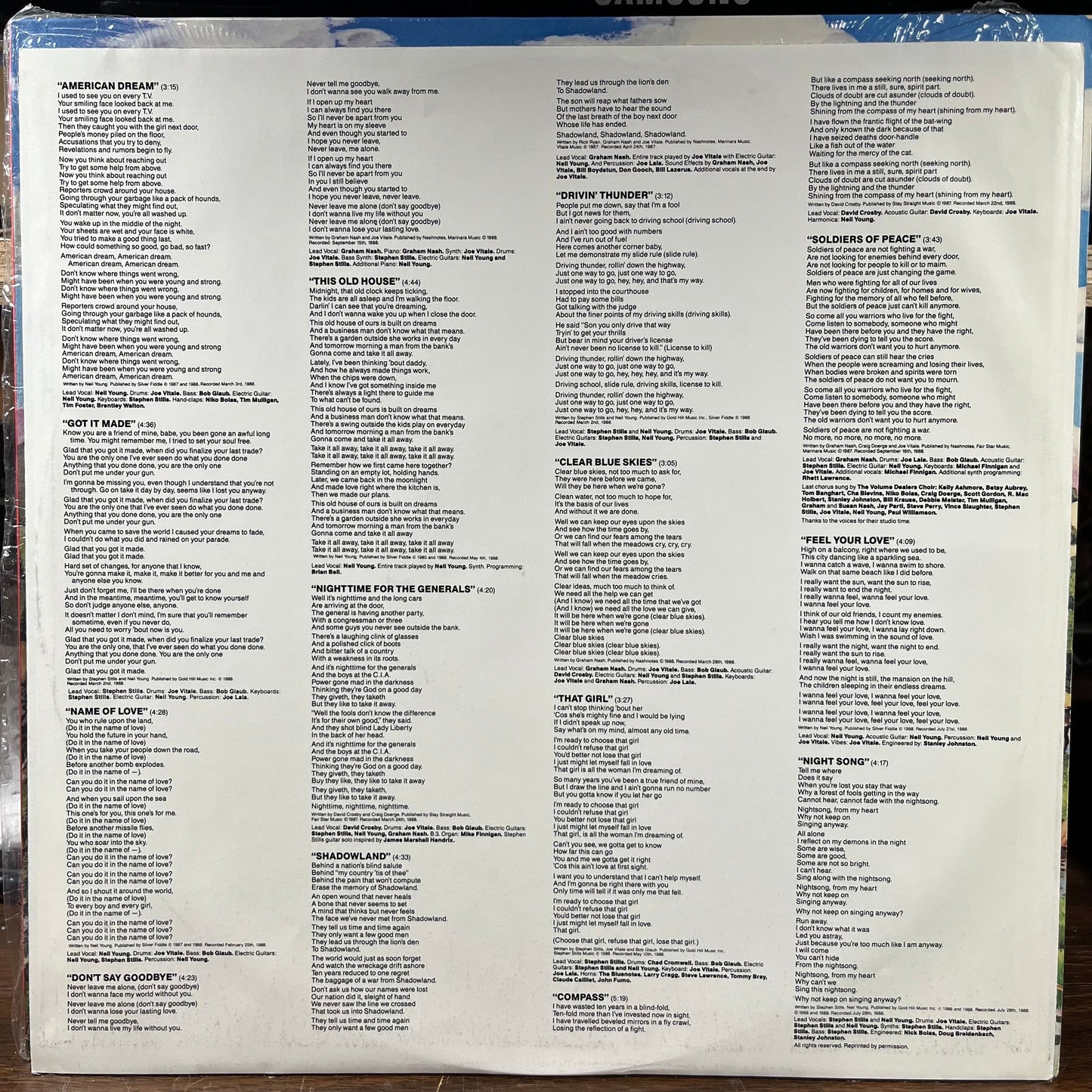 Crosby, Stills, Nash & Young - American Dream (VINYL) | Near Mint (NM) Near Mint (NM)-