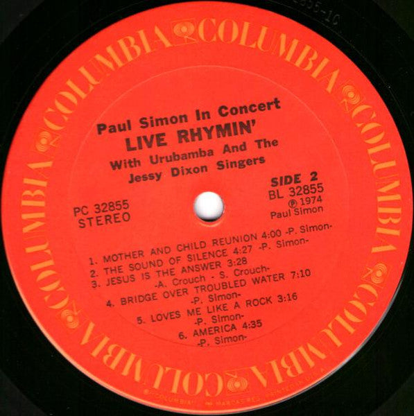 Paul Simon - Paul Simon In Concert Live Rhymin' (VINYL) | Near Mint (NM) Near Mint (NM)-