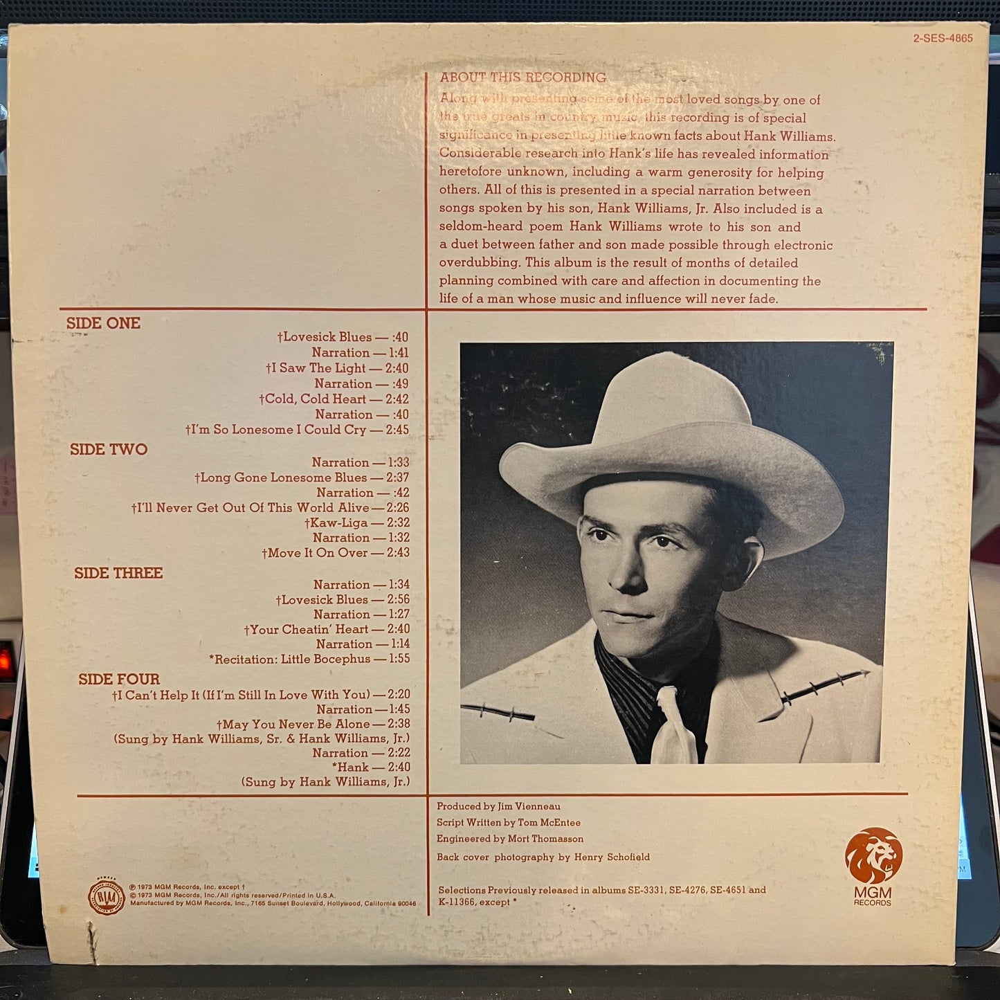 Hank Williams - The Legend Of Hank Williams In Song And Story | Near Mint (NM) Excellent (EX)-