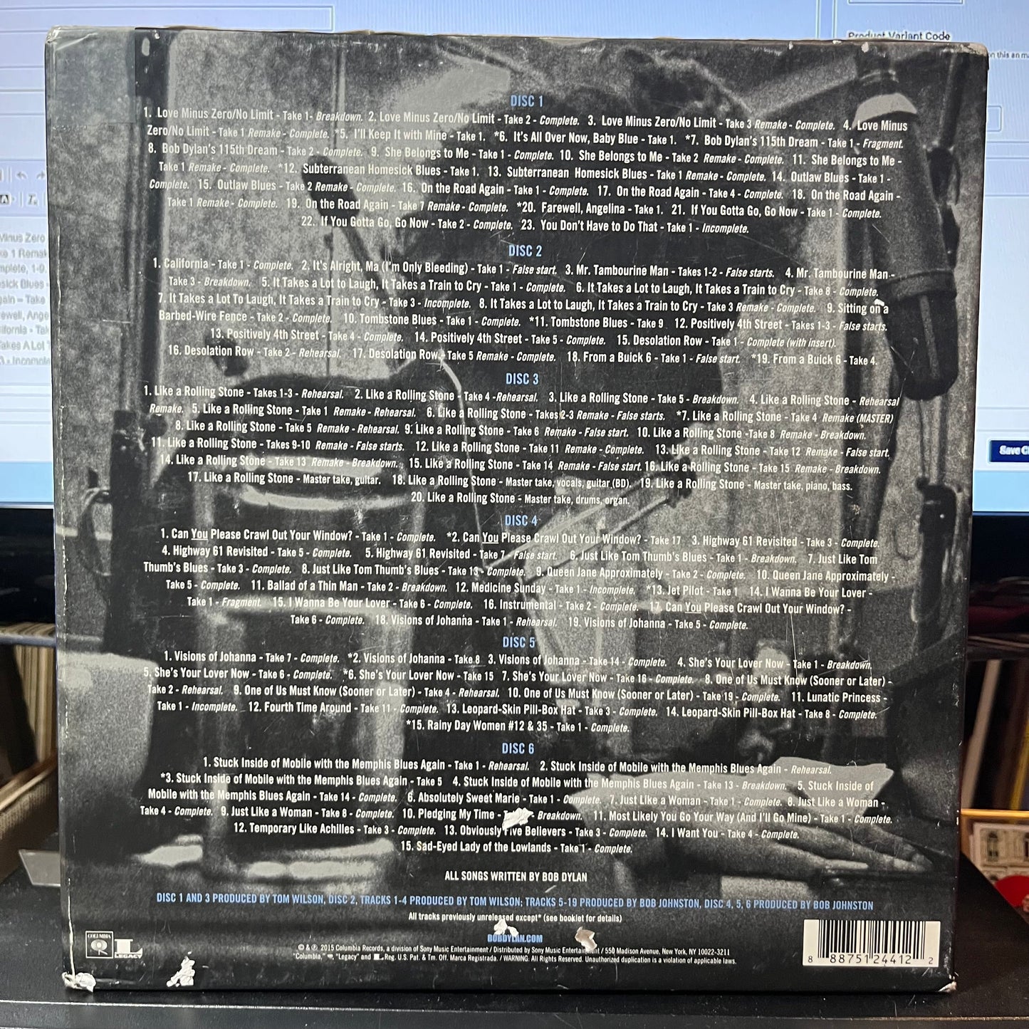 Bob Dylan - The Cutting Edge 1965 – 1966 (CD BOX & BOOK) | Very Good Plus (VG+) Very Good Plus (VG+)-