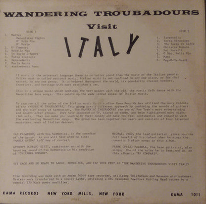 Wandering Troubadours - Visit Italy | Very Good Plus (VG+) Very Good Plus (VG+)-