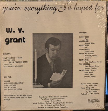 W.V. Grant, Jr. - You're Everything I'd Hoped For | Very Good Plus (VG+) Near Mint (NM)-