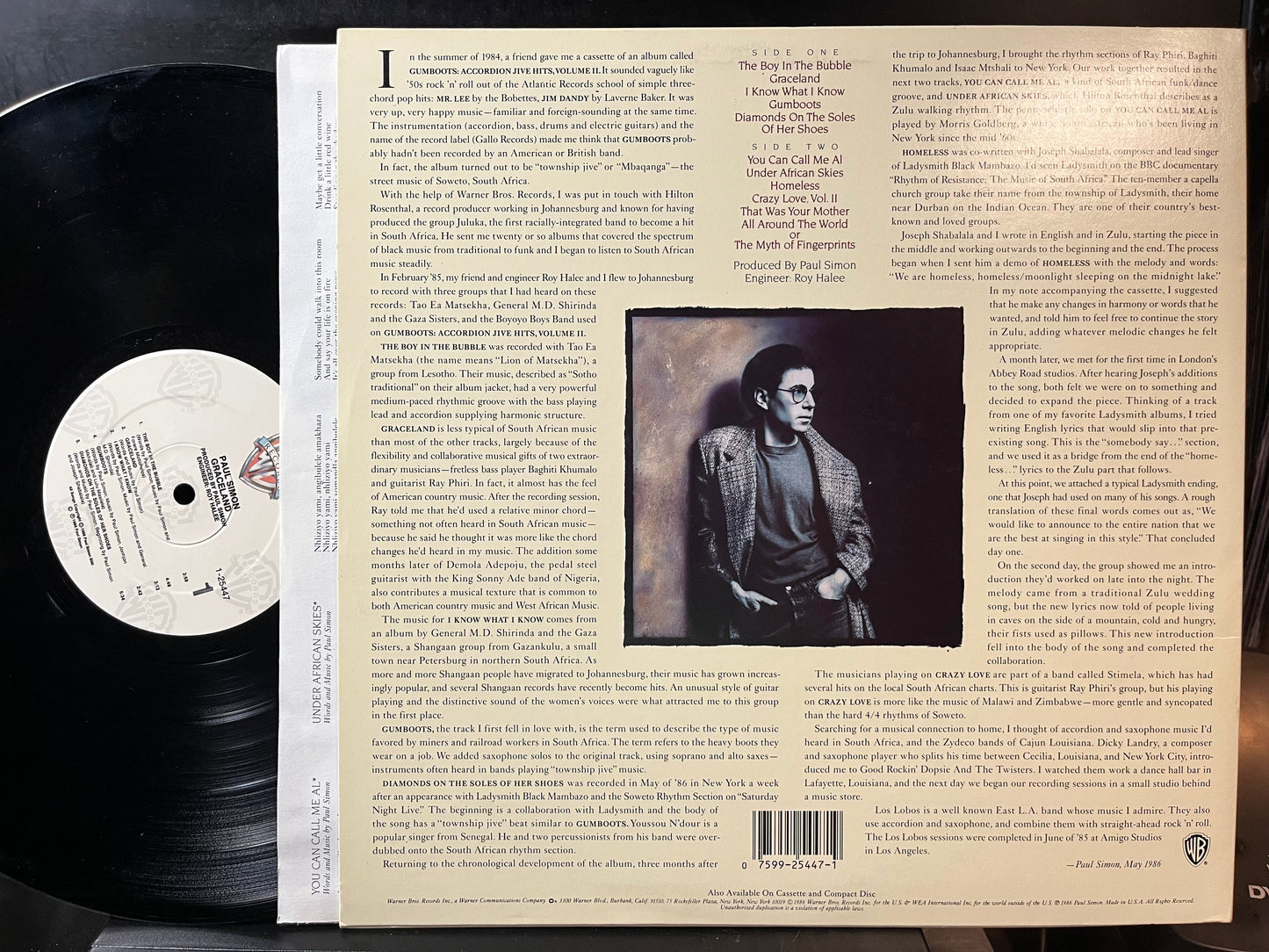 Paul Simon - Graceland (VINYL LP) | Near Mint (NM or M-) Near Mint (NM)-