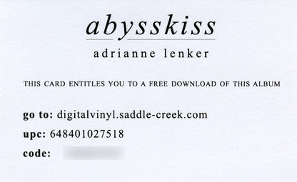 Adrianne Lenker - Abysskiss | Mint (M) Mint (M)-