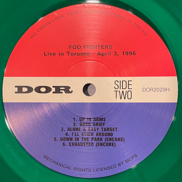 Foo Fighters - Live In Toronto - 1996 | Mint (M) Mint (M)-