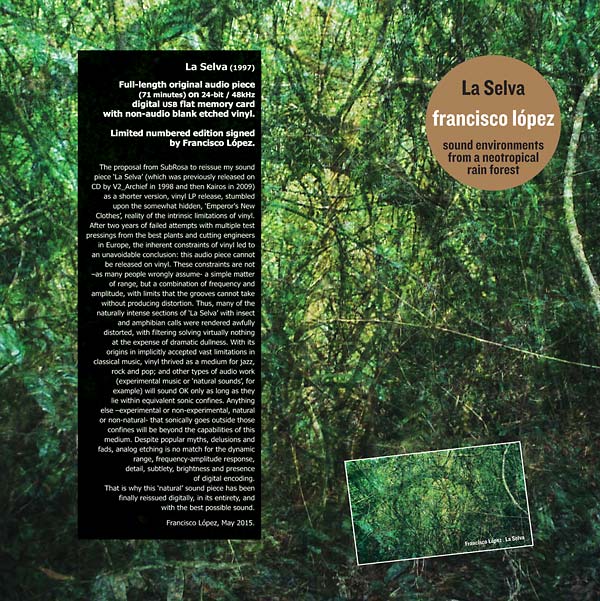 FRANCISCO LOPEZ - La Selva |-