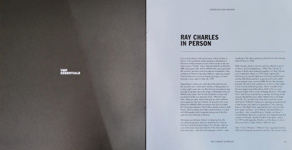 Ray Charles In Person | Mint (M) Mint (M)-
