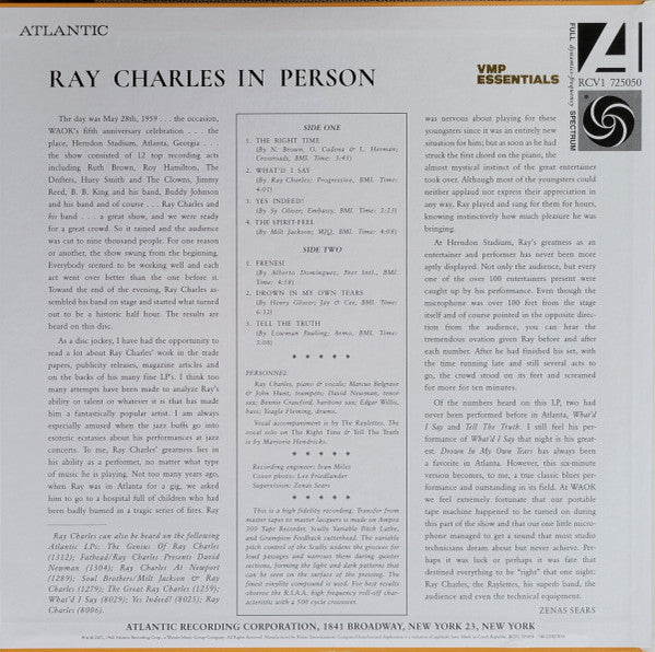 Ray Charles In Person | Mint (M) Mint (M)-