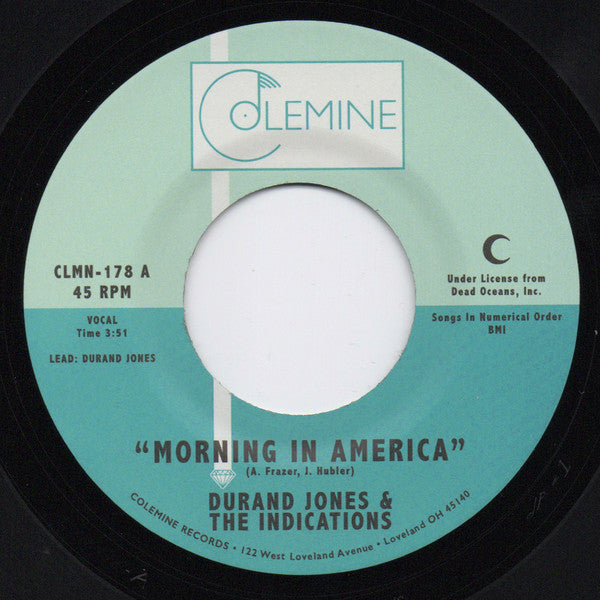 Durand Jones & The Indications - Morning In America / Cruisin' To The Park (7" VINYL) | Mint (M) Mint (M)-