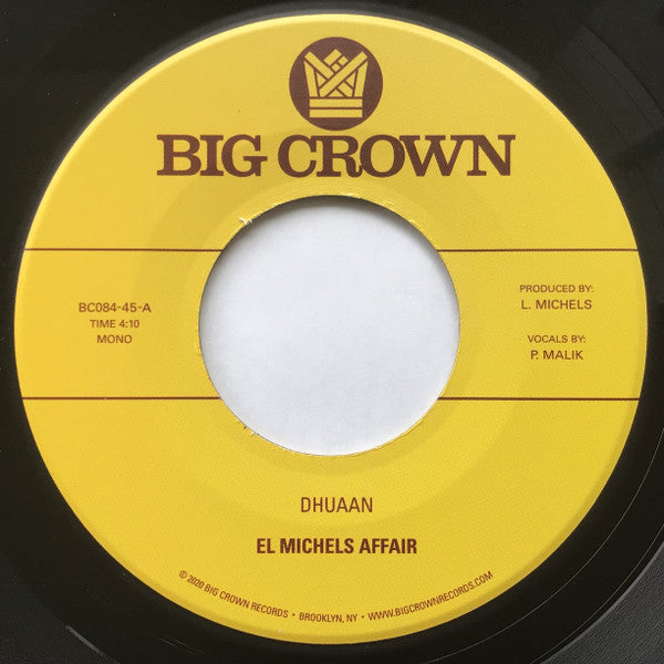 El Michels Affair - Dhuaan b/w Sha Na Na | Mint (M) Mint (M)-