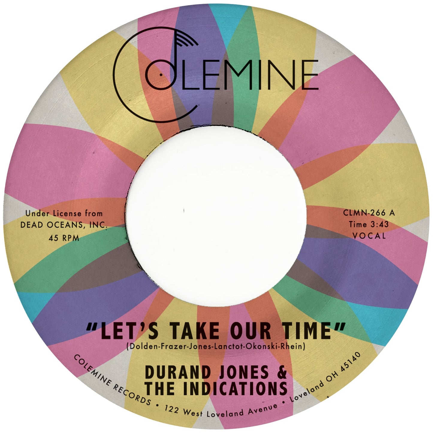 Durand Jones & The Indications - Let's Take Our Time / Flower Moon (RANDOM COLOR VINYL 7") | Mint (M) Mint (M)-