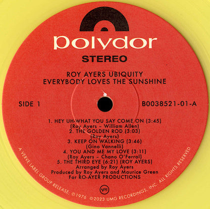 Roy Ayers Ubiquity - Everybody Loves The Sunshine (YELLOW VINYL) | Mint (M) Mint (M)-