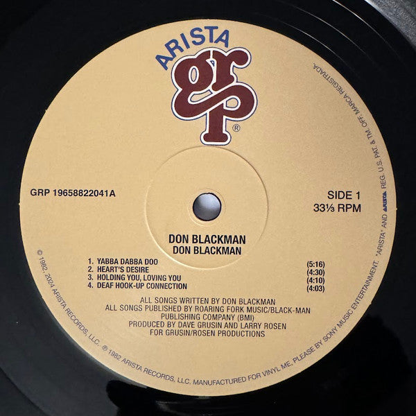 Don Blackman (VMP VINYL) | Mint (M) Mint (M)-