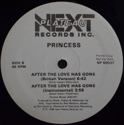 Princess - After The Love Has Gone | Mint (M) Generic-