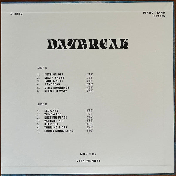 Sven Wunder - Daybreak (VINYL 12") | Mint (M) Mint (M)-