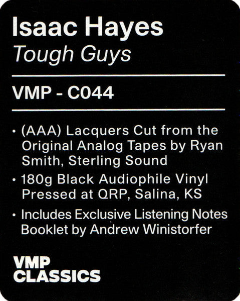 Isaac Hayes - Tough Guys (VMP VINYL) | Mint (M) Mint (M)-