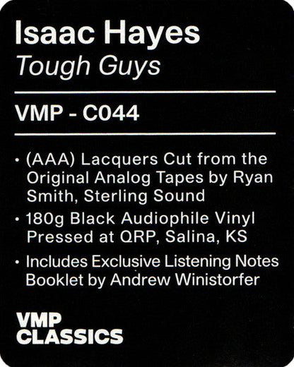 Isaac Hayes - Tough Guys (VMP VINYL) | Mint (M) Mint (M)-