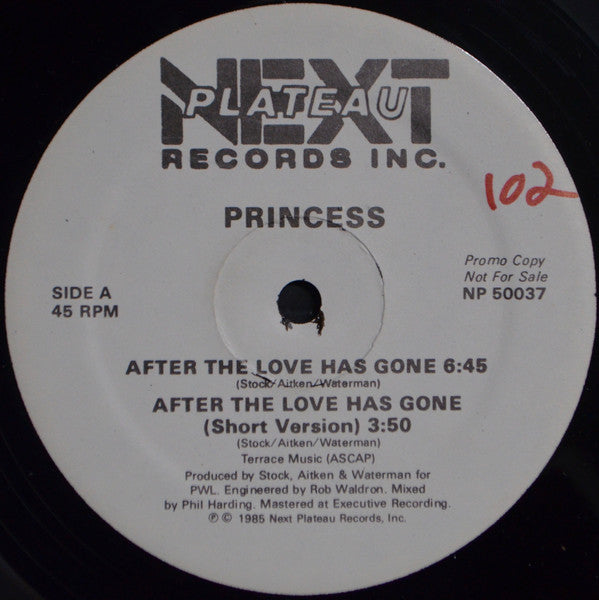 Princess - After The Love Has Gone | Mint (M) Generic-