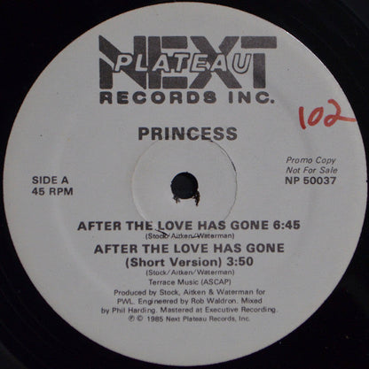 Princess - After The Love Has Gone | Mint (M) Generic-
