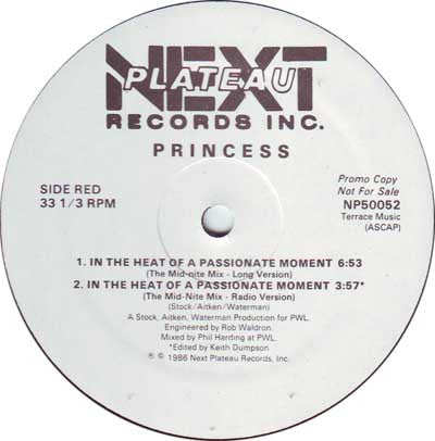 Princess - In The Heat Of A Passionate Moment | Mint (M) Generic-