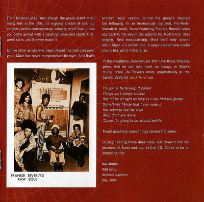 Maze Featuring Frankie Beverly - Greatest Hits (CD) | Mint (M) Mint (M)-