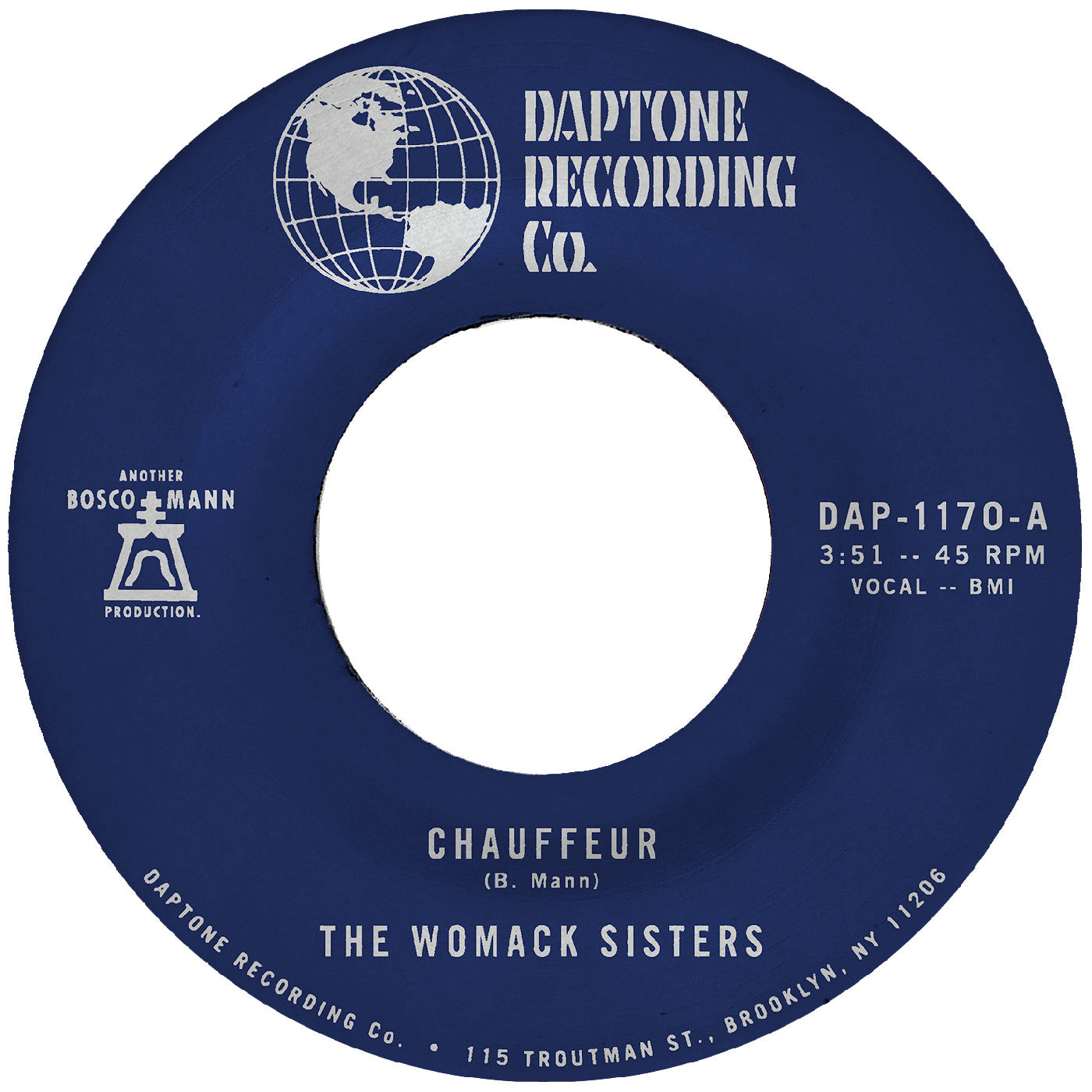 The Womack Sisters - (PRESALE 8/14/26) Chauffeur b/w Instrumental (VINYL 7" DAPTONE RDS SI-DAPT-1170 2026) | NEW Mint (M) Mint (M)-
