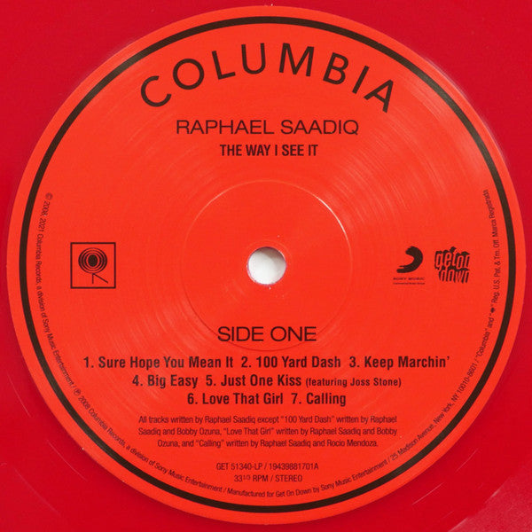 Raphael Saadiq - The Way I See It (OPAQUE RED VINYL LP) | NEW-