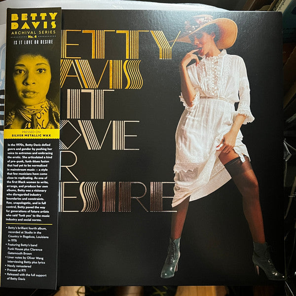 Betty Davis - Is It Love Or Desire (SILVER VINYL) | Mint (M) Mint (M)-