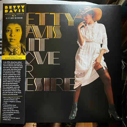 Betty Davis - Is It Love Or Desire (SILVER VINYL) | Mint (M) Mint (M)-