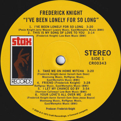 Frederick Knight - I've Been Lonely For So Long (VINYL / VMP) | Mint (M) Mint (M)-