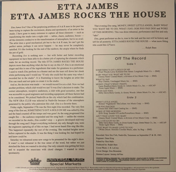 Etta James - Etta James Rocks The House (VINYL) |-