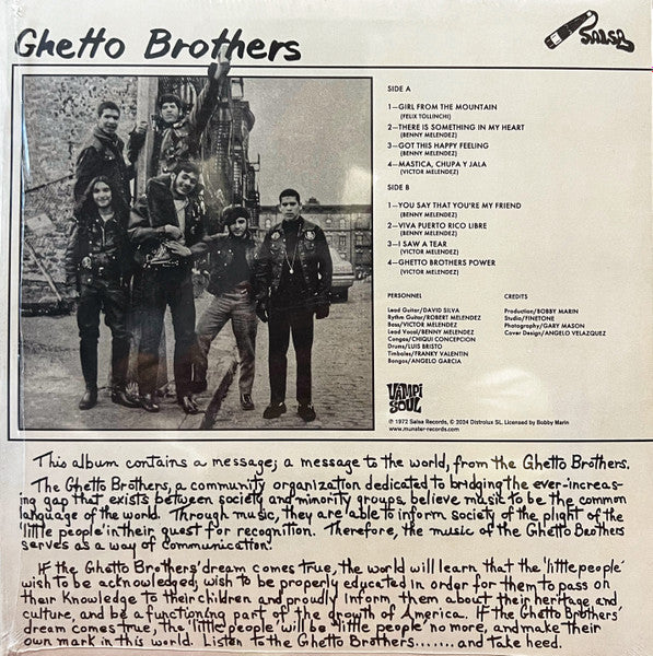 The Ghetto Brothers - Power-Fuerza (VINYL) | Mint (M) Mint (M)-