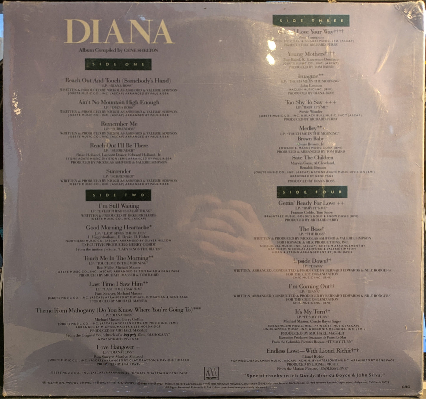 Diana Ross Anthology (2xVINYL) | Mint (M) Excellent (EX)-